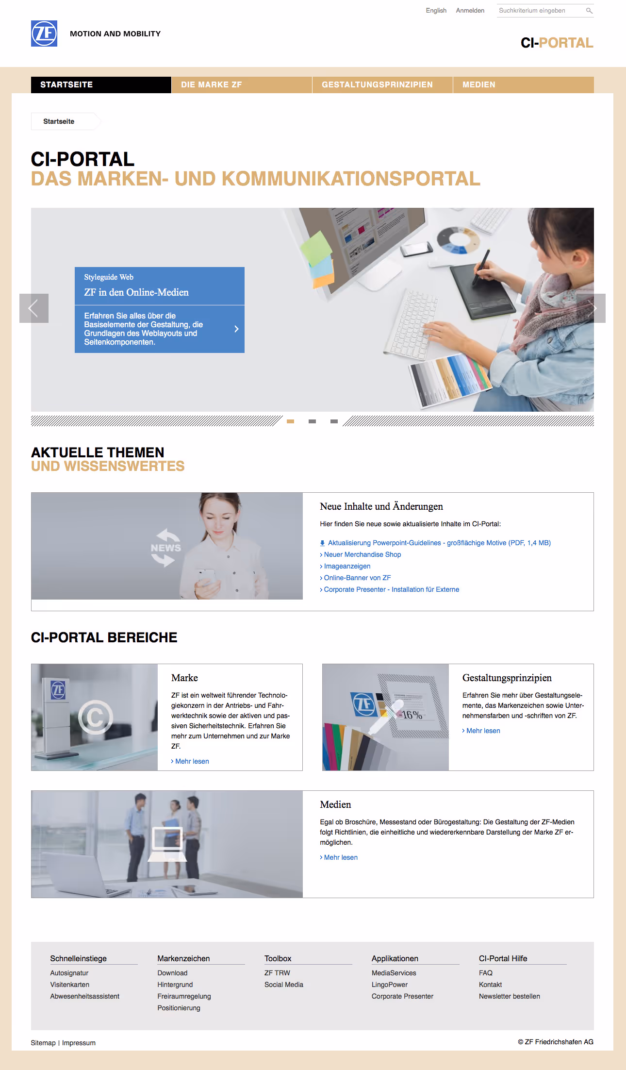 ZF - Online CI-Portal
